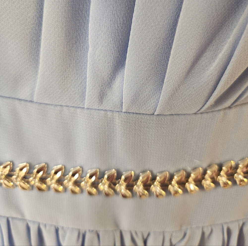 JJs House Elegant Light Blue Long Sleeve Dress Bridesmaids - Picture 5 of 10